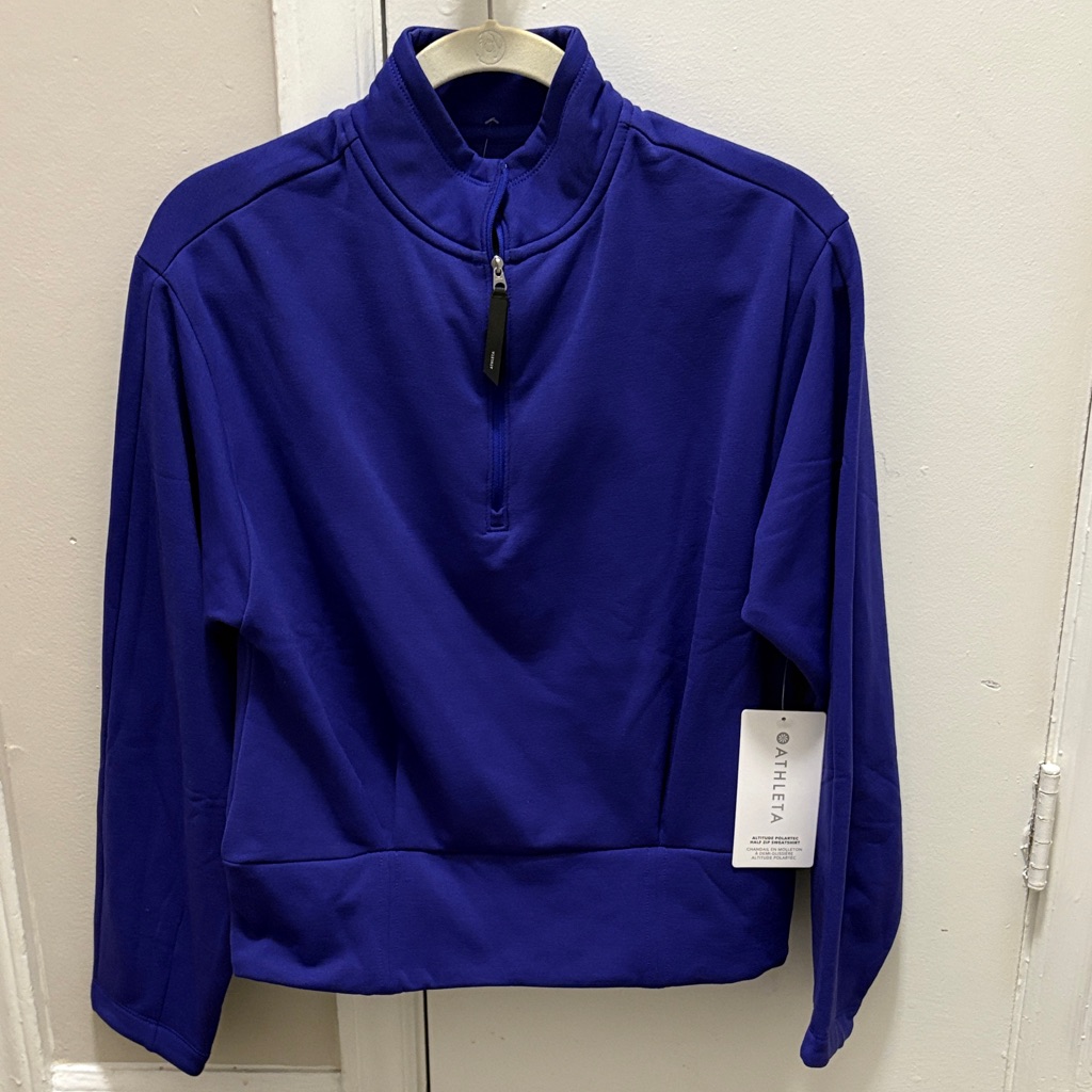 Athleta Royal Blue Half-Zip Top